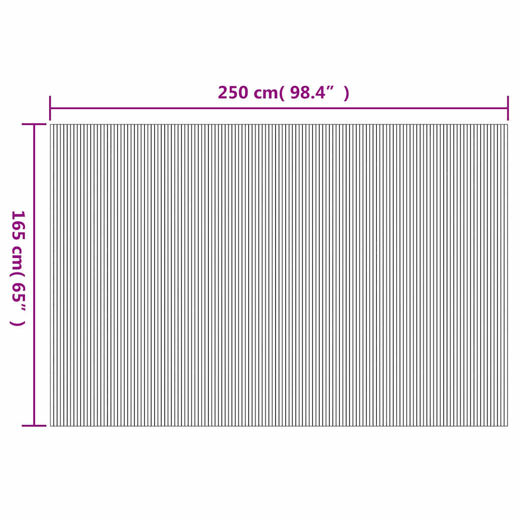 Pannello Divisore per la Stanza Bambù Marrone Scuro Larghezza 250 cm Altezza 165 cm