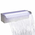 Cascata per Laghetto Rettangolare con LED in Acciaio Inox 30 cm
