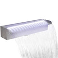 Cascata per Laghetto Rettangolare con LED in Acciaio Inox 45 cm