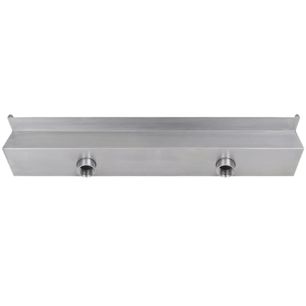 Cascata per Laghetto Rettangolare con LED in Acciaio Inox 60 cm