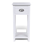 Comodino con 1 Cassetto Bianco