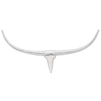 Decorazione da Parete Testa di Toro in Alluminio Argento 96 cm