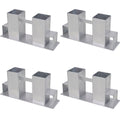 Set Supporti per Legna da Ardere 4 pz in Acciaio Argento