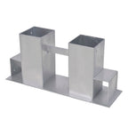 Set Supporti per Legna da Ardere 4 pz in Acciaio Argento