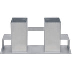 Set Supporti per Legna da Ardere 4 pz in Acciaio Argento