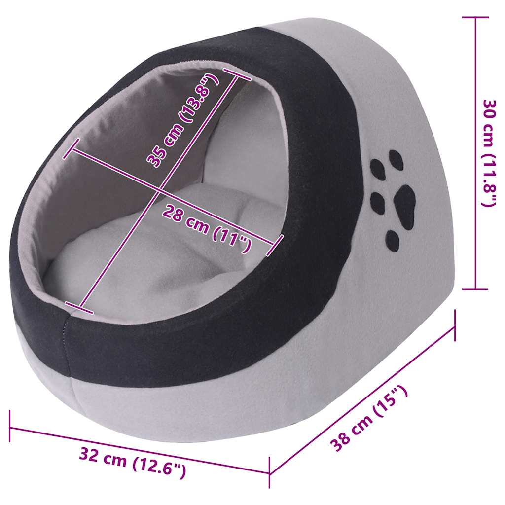 Cuccia per Gatti Grigio e Nero