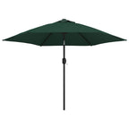 Ombrellone a Sbalzo da Giardino con LED 3 m Verde