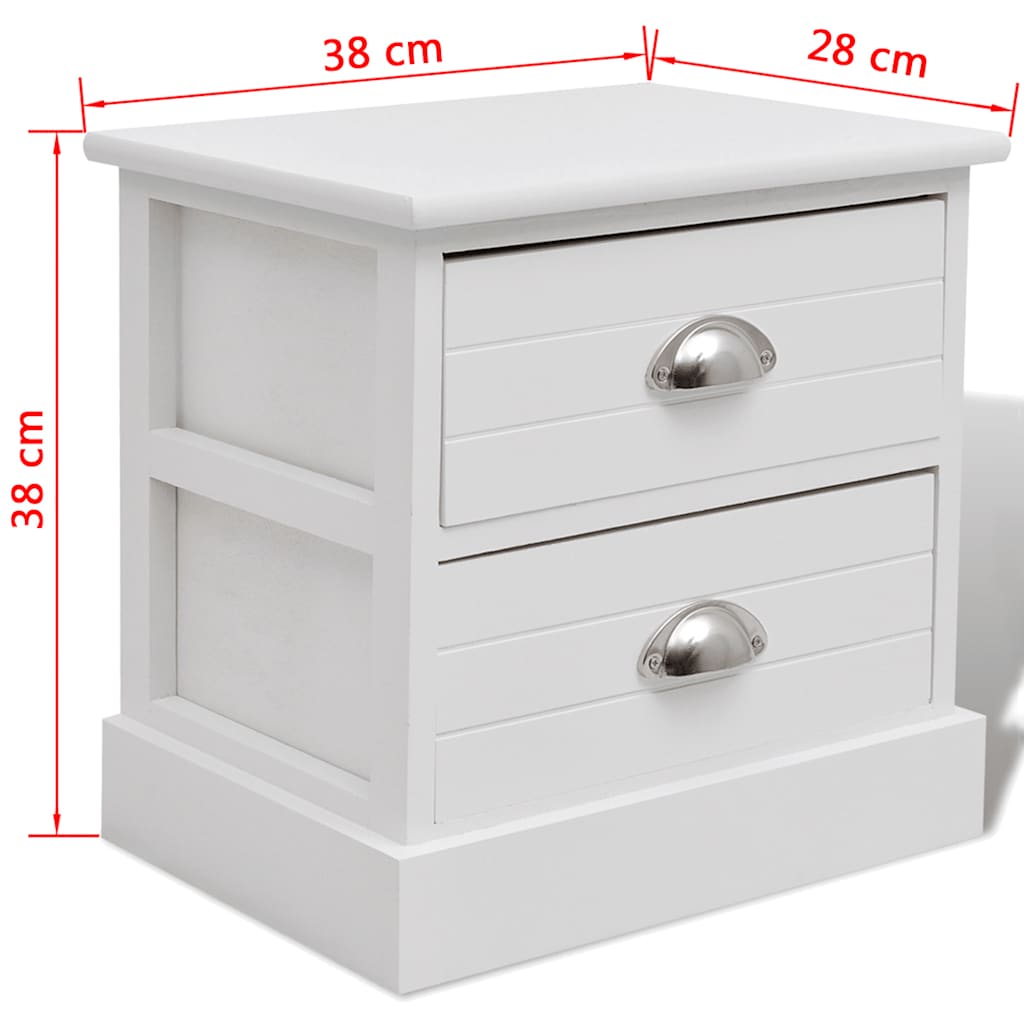 Comodino In Stile Francese Bianco
