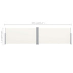 Tenda da Sole Laterale Retrattile 160x600 cm Crema