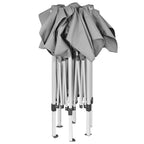Gazebo Pieghevole Esagonale Pop-Up Grigio 3,6x3,1 m