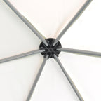Gazebo Esagonale Pop-Up con 6 Pareti Bianco Crema 3,6x3,1 m