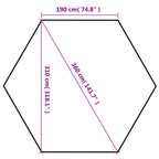 Gazebo Esagonale Pop-Up con 6 Pareti Grigio 3,6x3,1 m