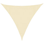 Parasole a Vela HDPE Triangolare 3,6x3,6x3,6 m Crema