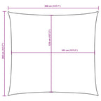 Parasole a Vela Oxford Quadrato 3,6x3,6 m Crema