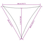 Parasole a Vela Oxford Triangolare 3,6x3,6x3,6 m Crema