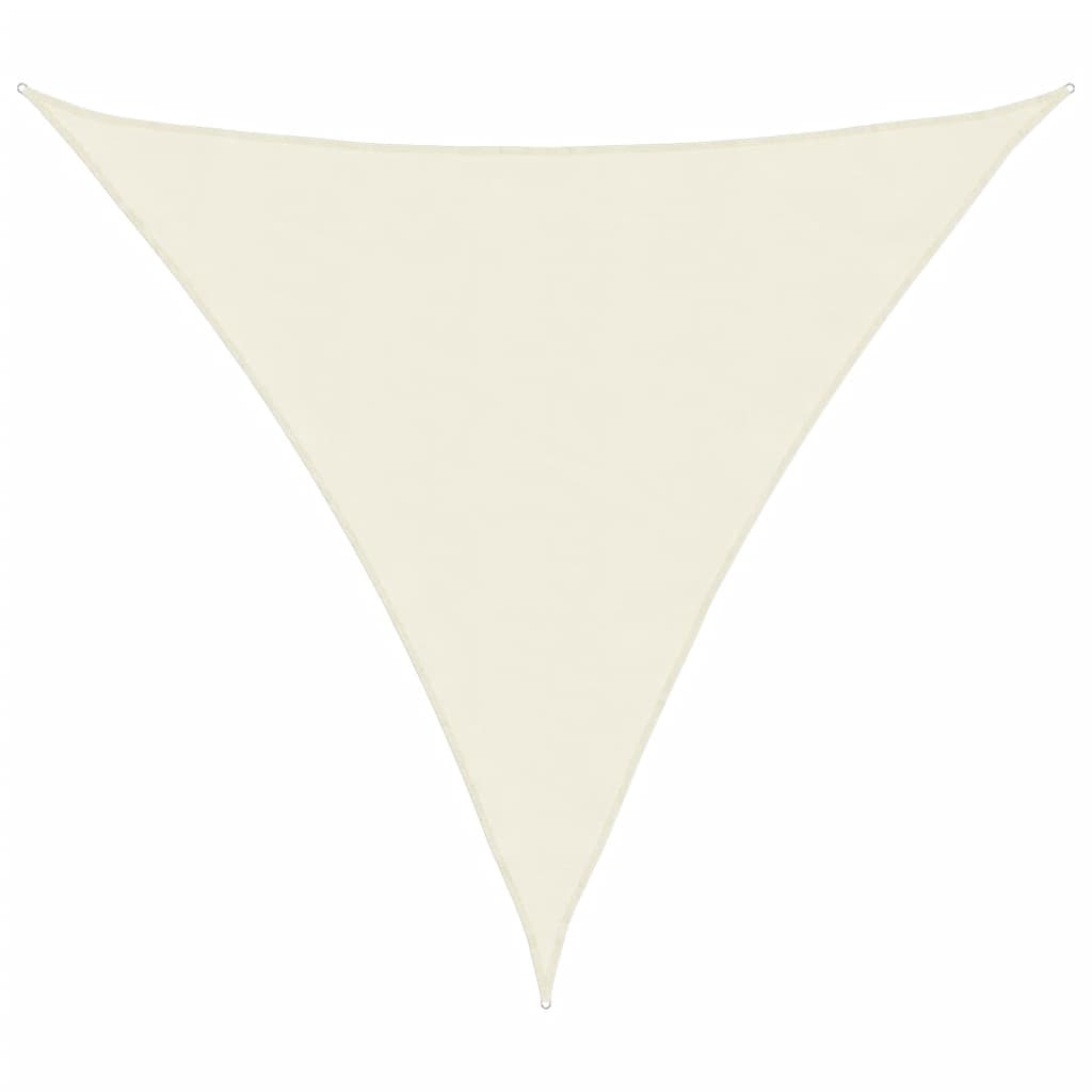 Parasole a Vela Oxford Triangolare 5x5x5 m Crema