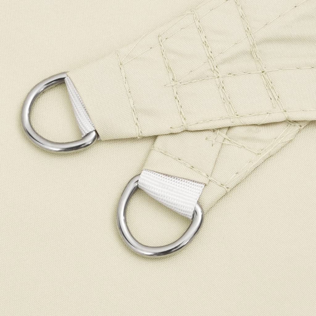 Parasole a Vela Oxford Triangolare 5x5x5 m Crema