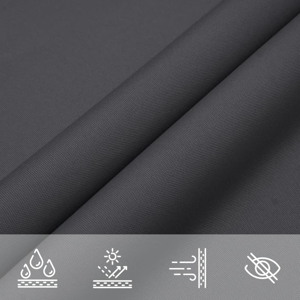 Parasole a Vela Oxford Quadrato 3,6x3,6 m Antracite