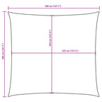 Parasole a Vela Oxford Quadrato 3,6x3,6 m Antracite
