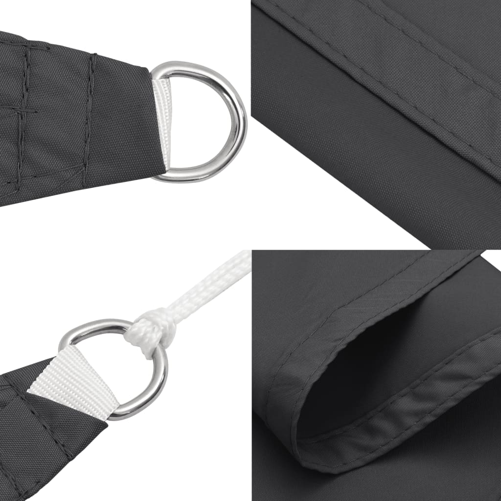 Parasole a Vela Oxford Rettangolare 4x6 m Antracite