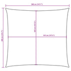 42307 Sunshade Sail Oxford Fabric Square 3,6x3,6 m Terracotta