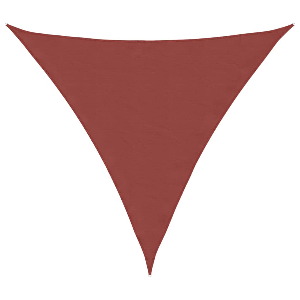 Parasole a Vela Oxford Triangolare 3,6x3,6x3,6 m Terracotta