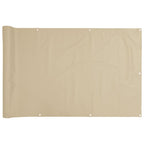 Paravento da Balcone in Tessuto Oxford 75x400 cm Beige