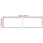 Paravento da Balcone in Tessuto Oxford 75x400 cm Beige
