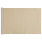 Paravento da Balcone in Tessuto Oxford 90x600 cm Beige