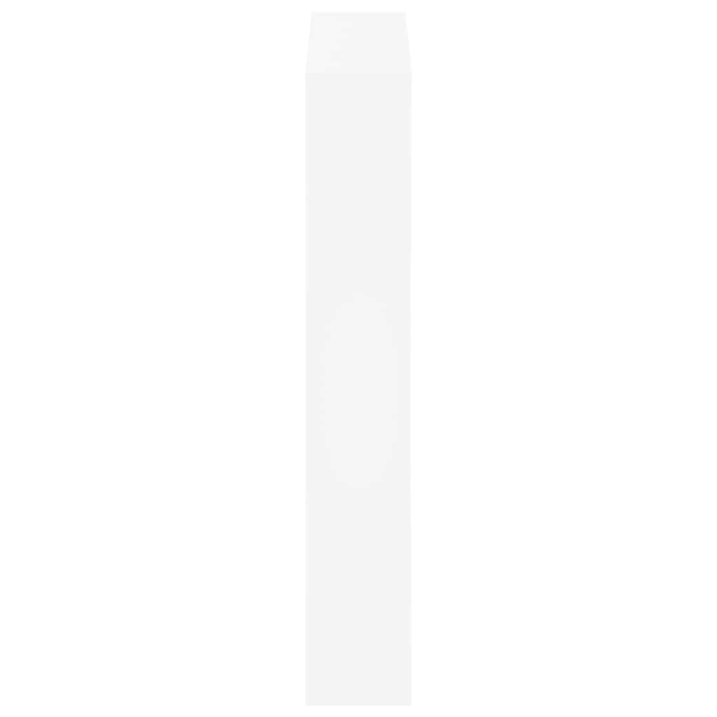 Scarpiera con 3 Ripiani e Specchio Bianco 63x17x102,5 cm