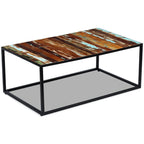 Tavolino da Salotto in Legno Massello di Recupero 100x60x40 cm