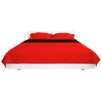 Copriletto Double-Face Trapuntato Rosso e Nero 170x210 cm