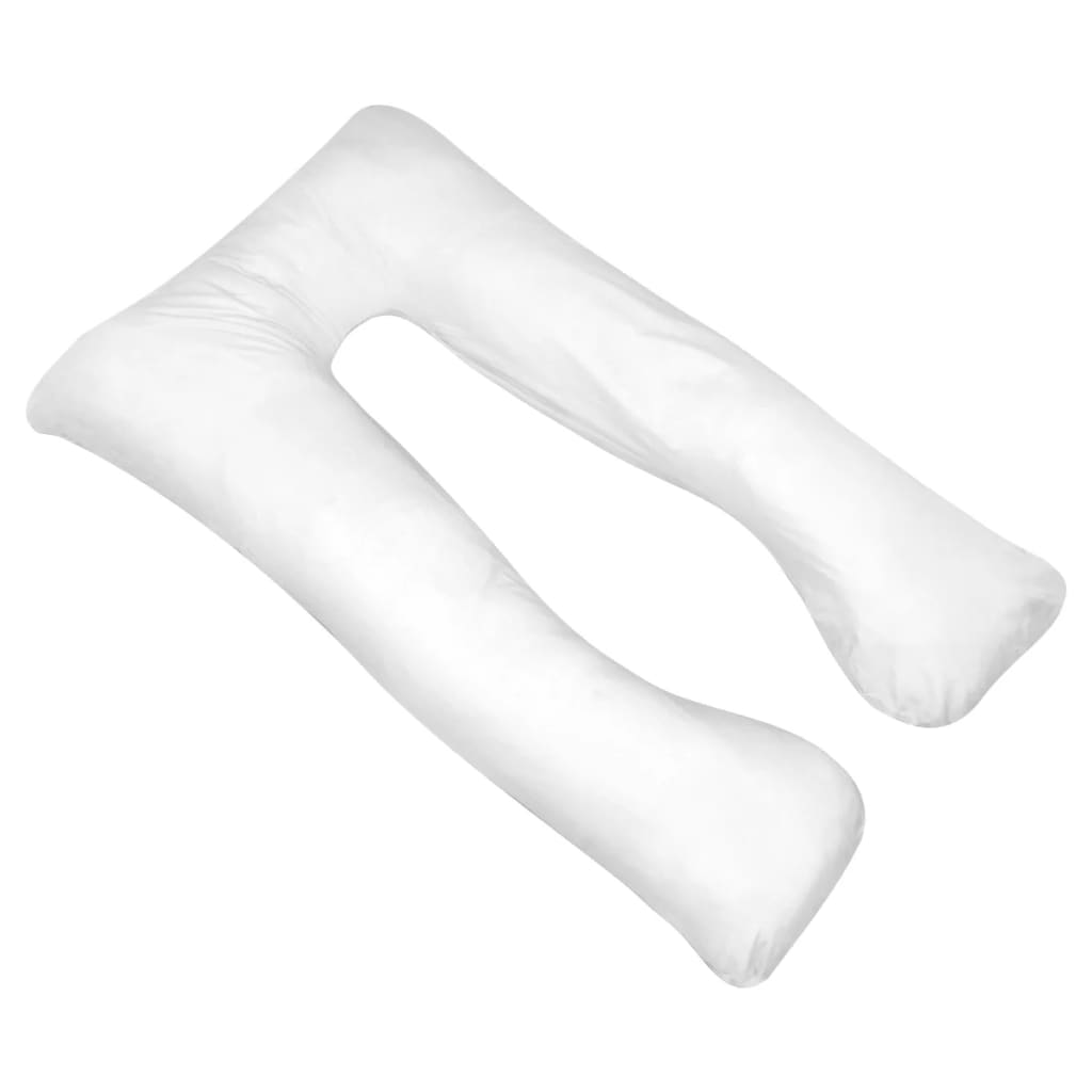 Cuscino di Gravidanza a Forma di U 90x145 cm Bianco