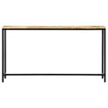Tavolo Consolle 140x35x76 cm in Legno Massello di Mango Grezzo