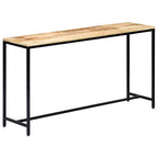 Tavolo Consolle 140x35x76 cm in Legno Massello di Mango Grezzo