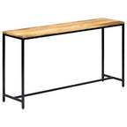 Tavolo Consolle 140x35x76 cm in Legno Massello di Mango Grezzo