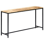 Tavolo Consolle 140x35x76 cm in Legno Massello di Mango Grezzo