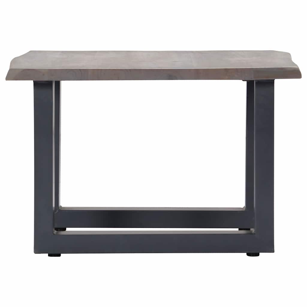 Tavolino da Salotto con Bordi Vivi 60x60x40 cm Massello Acacia