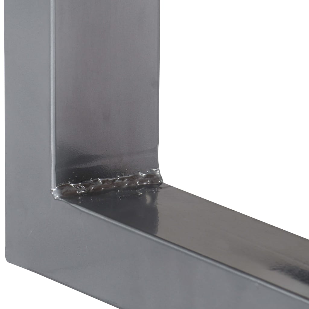 Tavolo Consolle 115x35x76 cm Legno Massello e Ferro
