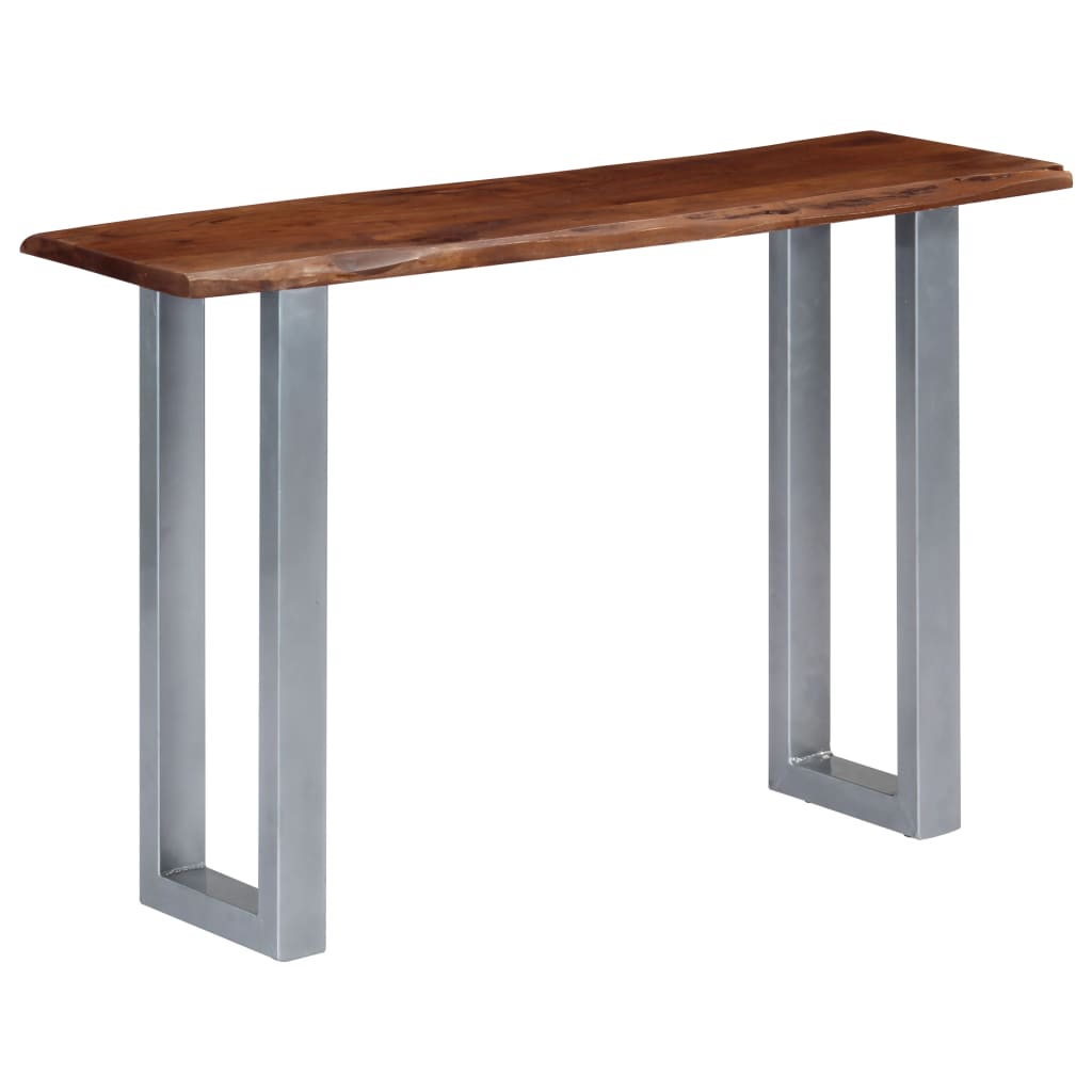 Tavolo Consolle 115x35x76 cm Legno Massello e Ferro