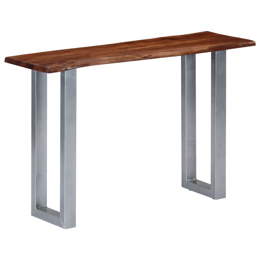 Tavolo Consolle 115x35x76 cm Legno Massello e Ferro