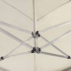 Gazebo Professionale Pieghevole in Alluminio 6x3 m Crema