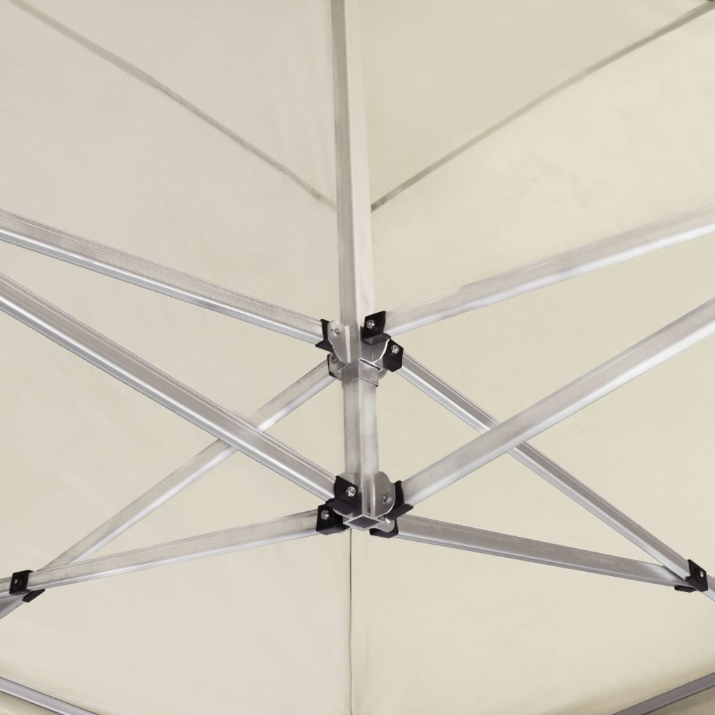 Gazebo Professionale Pieghevole in Alluminio 6x3 m Crema
