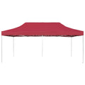Gazebo Professionale Pieghevole in Alluminio 6x3 m Rosso Vino
