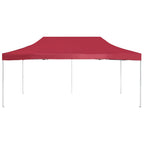 Gazebo Professionale Pieghevole in Alluminio 6x3 m Rosso Vino