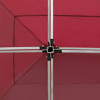 Gazebo Professionale Pieghevole in Alluminio 6x3 m Rosso Vino