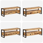 Mobile Porta TV 120x35x45 cm Legno Massello di Mango
