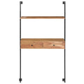 Scrivania a Parete 90x40x170 cm in Legno Massello di Acacia