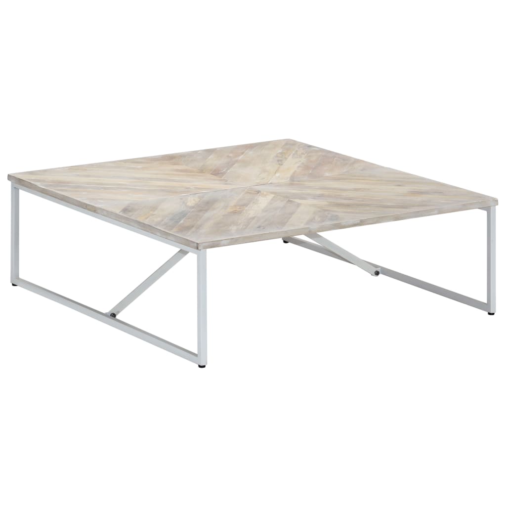 Tavolino da Salotto 110x110x36 cm in Legno Massello di Mango