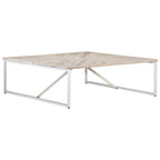 Tavolino da Salotto 110x110x36 cm in Legno Massello di Mango